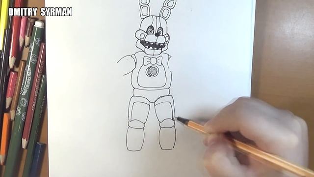 How to draw Funtime Bonnie, FNaF, Как нарисовать Фантайм Бонни, ФНаФ смотреть онлайн