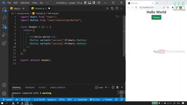 Use Bootstrap in React | React JS Malayalam Tutorial | Part-5