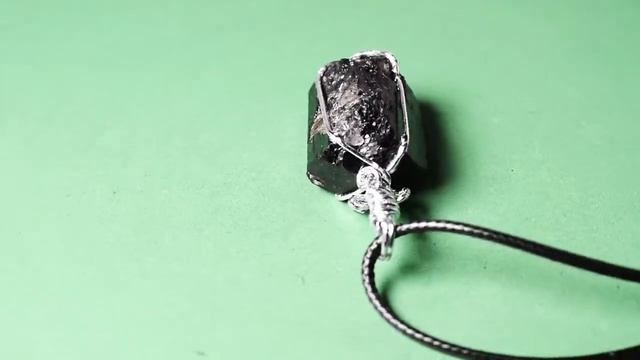 Шерл черный турмалин, серебро, кулон, 959КЛШ