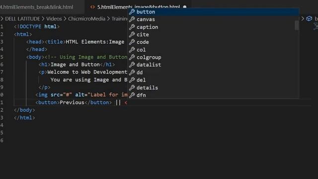 5. Complete Web Development: HTML Image Button