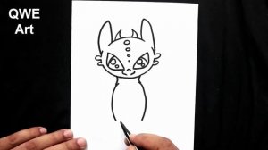 How To Draw Toothless from How to Train Your Dragon || Draw a Baby Dragon
