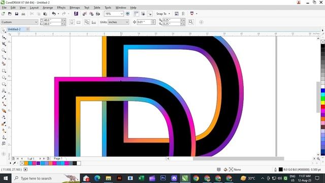 How to Make Gradient DD Logo Design in CorelDraw | Tutorial смотреть онлайн