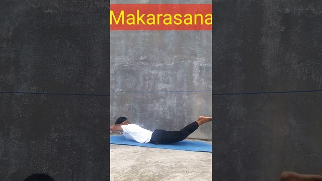 Makarasana | Corcodile Pose | Simple Yoga Poses | Yoga and Fitness With Shiva #shorts