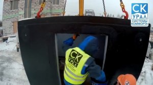 Монтаж погреба Уралец 20 зимой