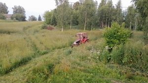 Самодельная роторная коса из мостов от жигулей на трактор Т-25
