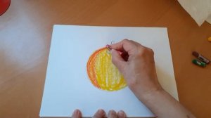 Занятие по внеурочной деятельности - Яблоко восковыми мелками (Видеоурок)