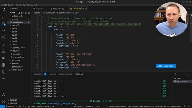 Configuring VSCode to Debug PyTest