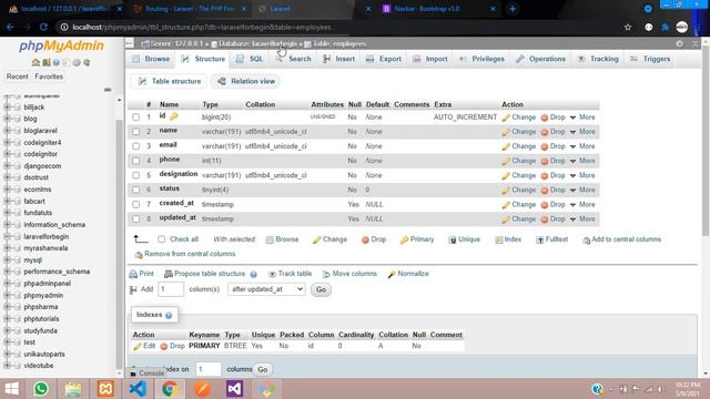 Laravel 8 Crash Course Part 4: Eloquent Model and Migration | Create table in database in laravel 8