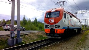 Прицепка электровоза ЭП2К-035 к скорому поезду №285 Мурманск - Новороссийск на станции Свирь