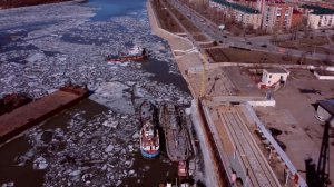 Омский речной порт.