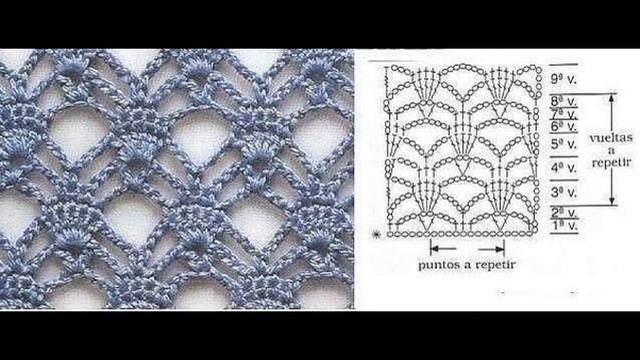 Вязание крючком. Узоры со схемами. Подборка. #crohet