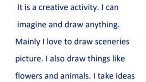 Write a Paragraph on My Hobby Within 60 Words || Drawing || Class I - VI @englishreview