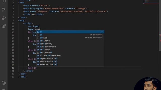 JavaScript IF & Else Value (Continue...)(End).