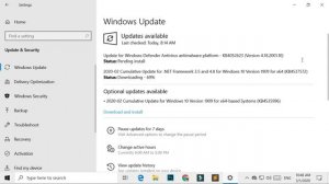 Windows Defender Antivirus Antimalware Platform (Version 4.18.2001.10) | KB4052623, KB4537572 Updat
