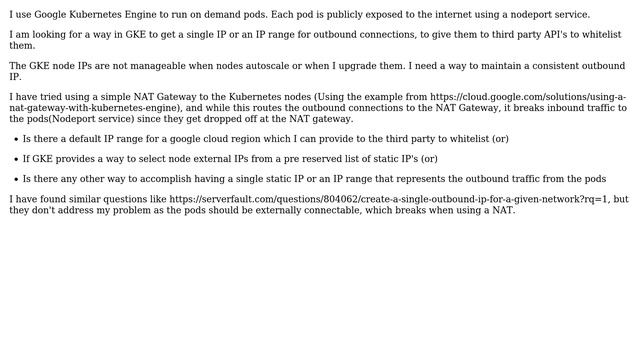 Stable public IP or IP range for outbound connections in GKE (2 Solutions!!) смотреть онлайн