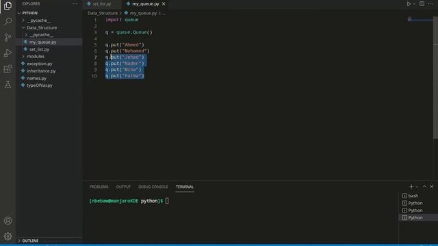 Learn python in Arabic #25 | Data structure (Queue)