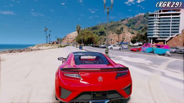 Grand Theft Auto 5 4K Gameplay Acura NSX 2017 - GTA 5 PC 4K 60FPS смотреть онлайн
