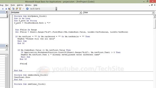 Add, Next, Prev and Search buttons in VBA || Lesson 12