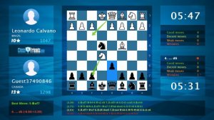 Chess Game Analysis: Leonardo Calvano - Guest37490846 : 0-1 (By ChessFriends.com)