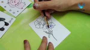 Make colorful flower cards | Mexican petunia flower card draw guide