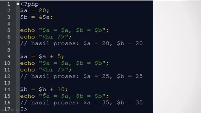 Tutorial Pemrograman Web 6 - Operator Dalam Pemrograman PHP
