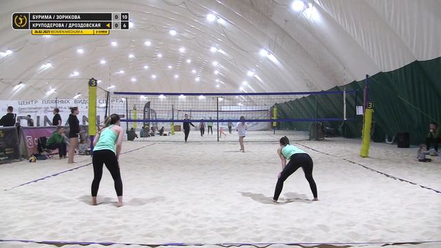 Четвертьфинал: Бурима / Зорикова VS Круподерова / Дроздовская |  WOMEN MEDIUM A -  26.02.2023