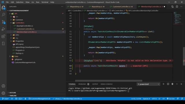 Quick Guide to Web API - Part 3 - Repository Pattern - Update and Delete API