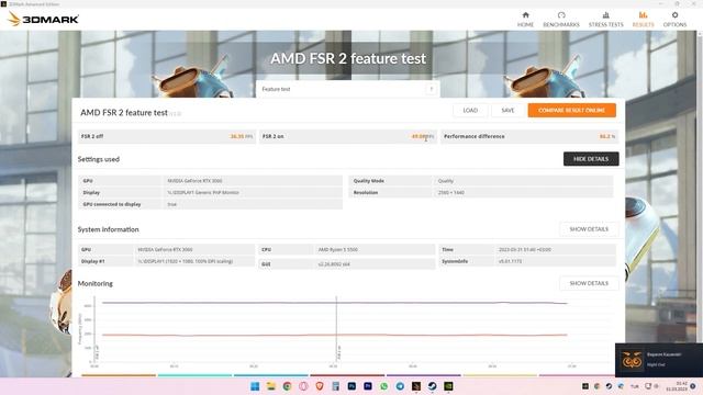 3DMark: AMD FSR 2 | RTX 3060 12GB + Ryzen 5 | 1080p + 1440p  [2023]