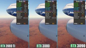 RTX 3080 vs RTX 2080 Ti vs RTX 3090 | Microsoft Flight Simulator | 4k 2160p | Tech MK