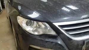 Volkswagen Passat CC. Установка биксеноновых линз Hella 3R Premium. Скрытая установка ксенона.