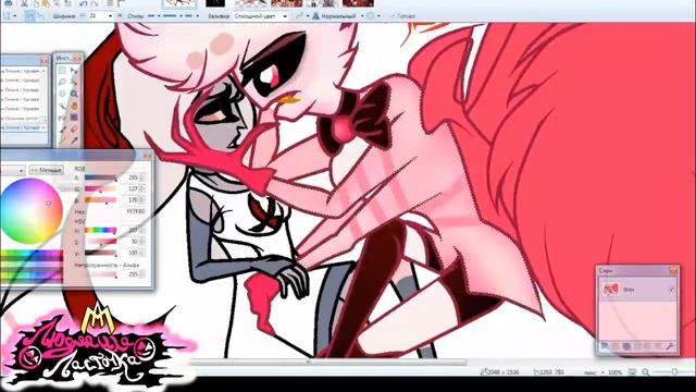 ❤ СТЕРВА - Энджел ✖ Вегги / Angel Dust ✖ Vaggie [ Hazbin Hotel ] Speedpaint ❤ FanART смотреть онлайн