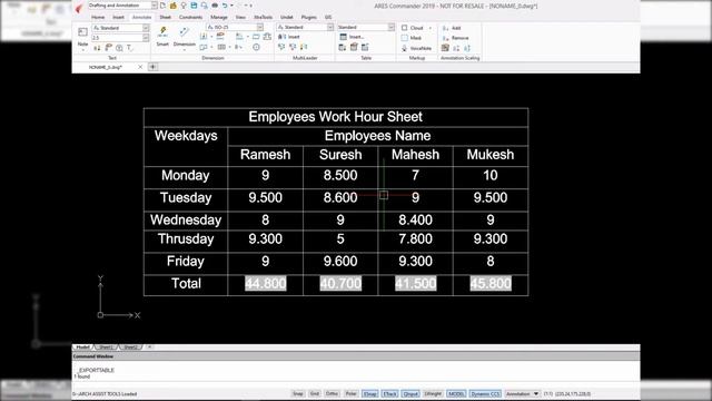 Export Table to MS Excel from ARES CAD [2020] смотреть онлайн