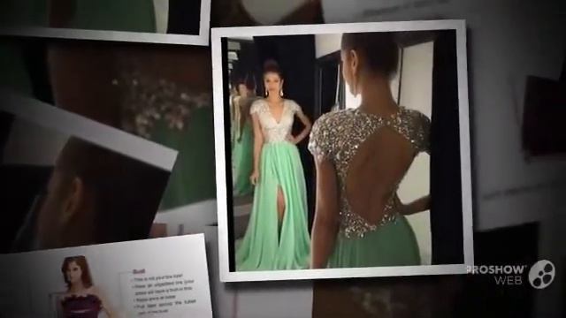 Удивительный новый 2016 весна пром платья нижней v образным вырезом с коротким рукавом сто