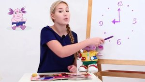 Учимся с Лунтиком - Учим время по часам из развивающей книжки Лунтика