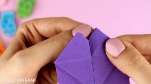 Оригами Прыгающий Мини Зайчик из бумаги  | Origami Jumping Paper Rabbit