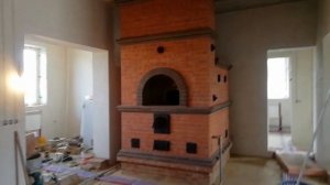 Русская печь двухконтурная с конвекцией и  твердотопливным котлом. Печник Борзов Константин