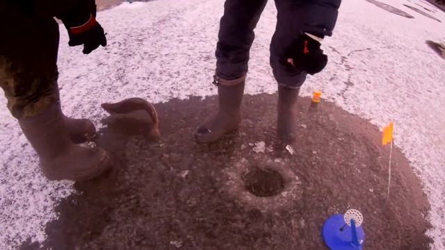 Ловля ФОРЕЛИ на платнике ЗИМОЙ ! Рыбное! Зимняя рыбалка!