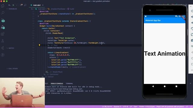 Flutter Gradient Text Animation