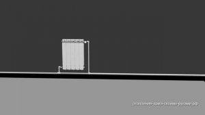 3D Схема однотрубной системы отопления из полипропилена