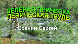Стихотворение "Зеленая прическа девическая грудь" Есенин Сергей