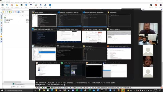 Docker: inicialização do containeres, postgres, python e java смотреть онлайн