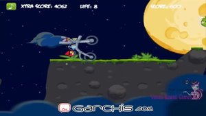 Angry Birds Space Bike Racing Skill Game Walkthrough Levels 1-5