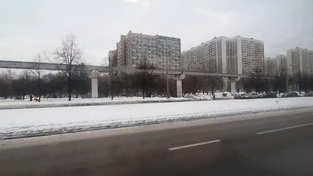 Поездка по Москве на автобусе. От Телецентра Останкино до метро ВДНХ