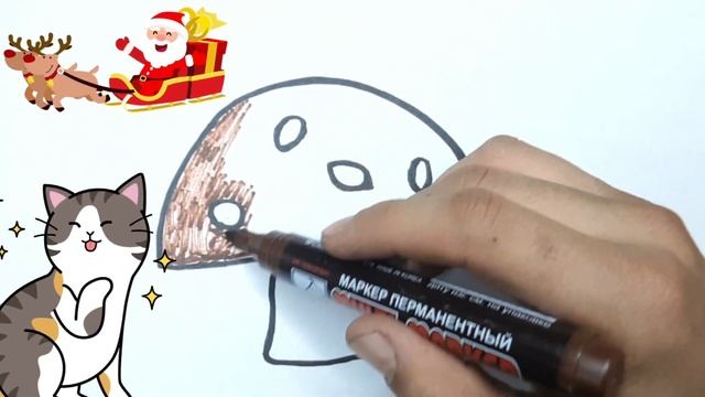 Bolalar uchun qo'ziqorin rasmini chizish/Drawing Mushroom for Children/Рисование гриба для детей