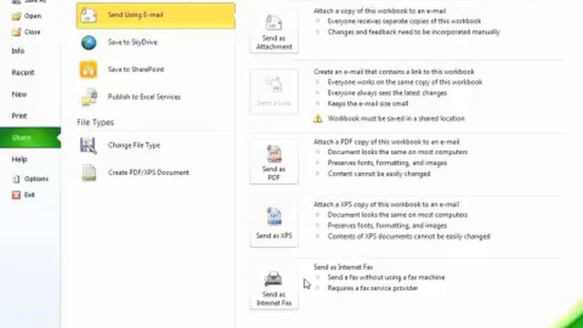 The New File Menu In Excel 2010 (Microsoft Excel Course)