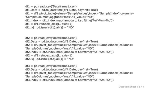 Pandas : How to put a header title per dataframe after concatenate ...