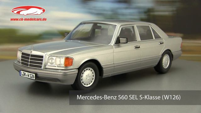 ck-modelcars-video: Mercedes-Benz 560 SEL S-Klasse (W126) 1985 astralsilber iScale смотреть онлайн