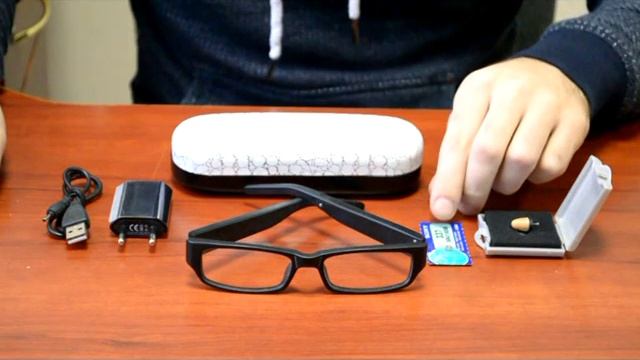 Скрытый беспроводный микронаушник с Bluetooth модулем и индукционным передатчиком в виде очков