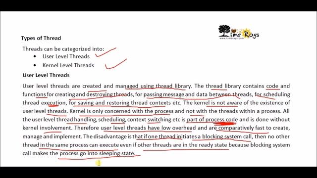 OS - Unit 3 - Part 14 - "Thread types (Threads & their management)" by Sonali Timerays. смотреть онлайн