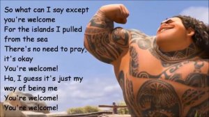 Moana You're Welcome (Lyric Video)